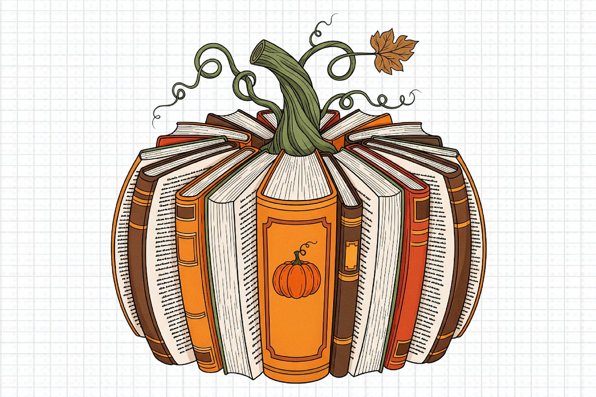 Fall Book Pumpkin Halloween Teacher, an Illustration by Craft Nest (Photo 1 of 6)