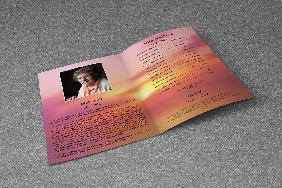 Funeral Program Template-T322, a Brochure Template by Template Shop (Photo 3 of 4)