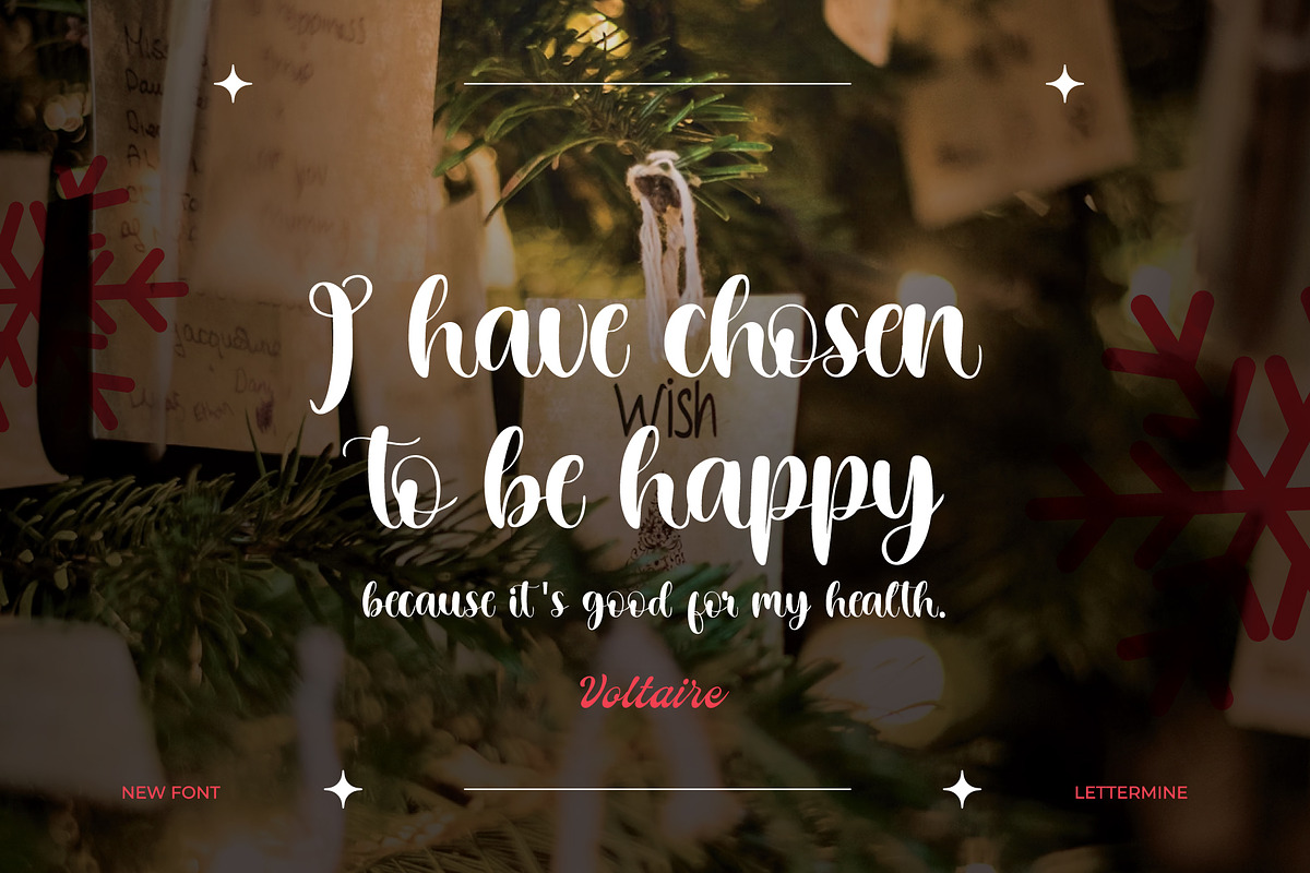 Slack On Christmas - Script, a Script Font by Lettermine (Photo 3 of 10)