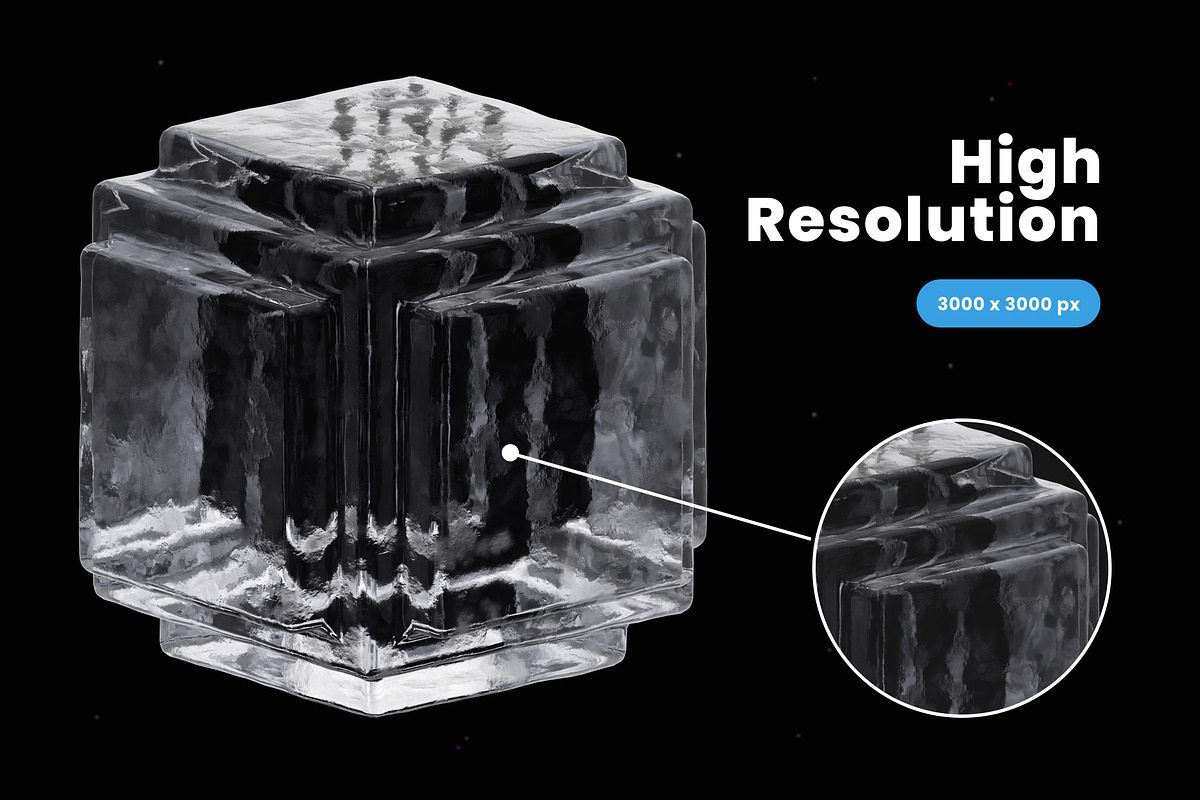 3D Ice Material Icons, an Object 3D Model by Azam Creative (Photo 3 of 5)