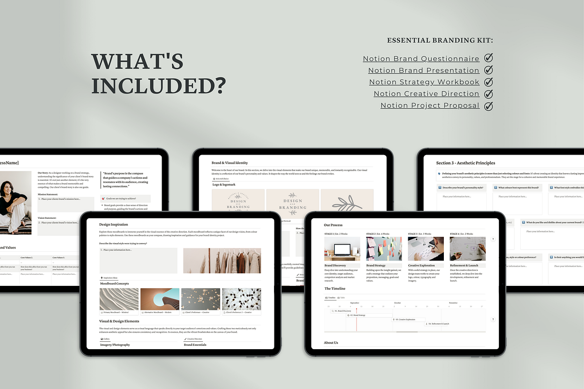 Essential Notion Branding Kit, a Templates & Theme by SelwynGoodman (Photo 2 of 11)