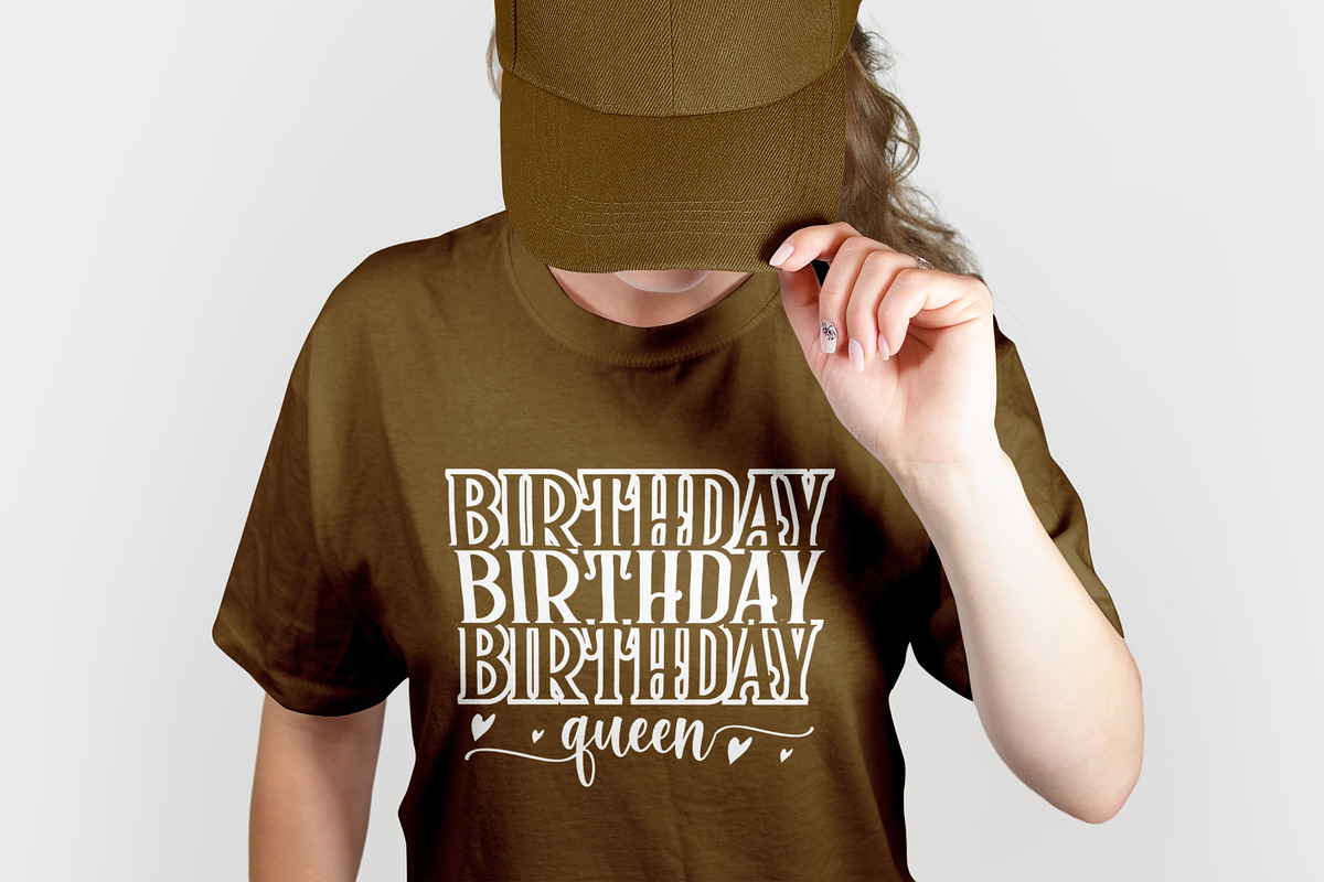 T Shirt Design For Birthday Queen, a Graphic by Vector Portal (Photo 2 of 5)