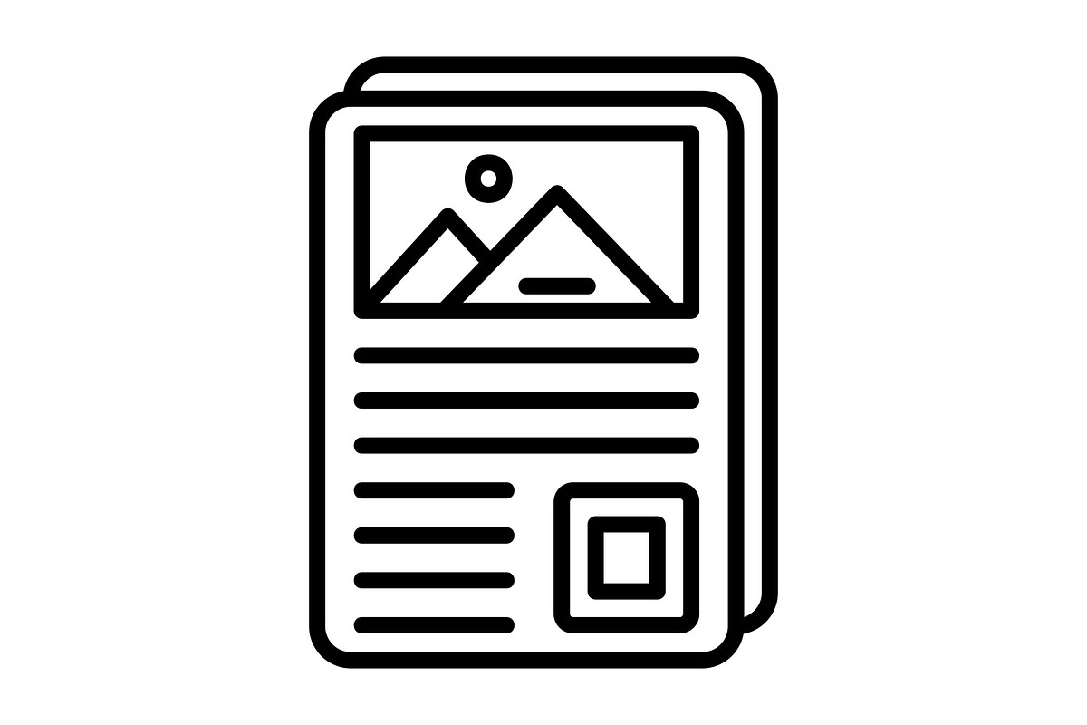 Poster Line Icon, an Icon by Pexelpy