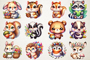 Cute Woodland Animals PNG Clipart, a Seasonal Illustration by RobertsArt (Thumbnail 3 of 5)