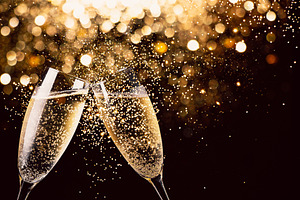 Celebration toast with champagne