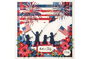 4th of July Paper Cutting 3, an Education Illustration by Sharon Schwalbe (Thumbnail 5 of 6)