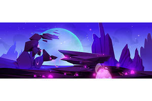 Alien planet landscape, a Texture Illustration by art PVP - market