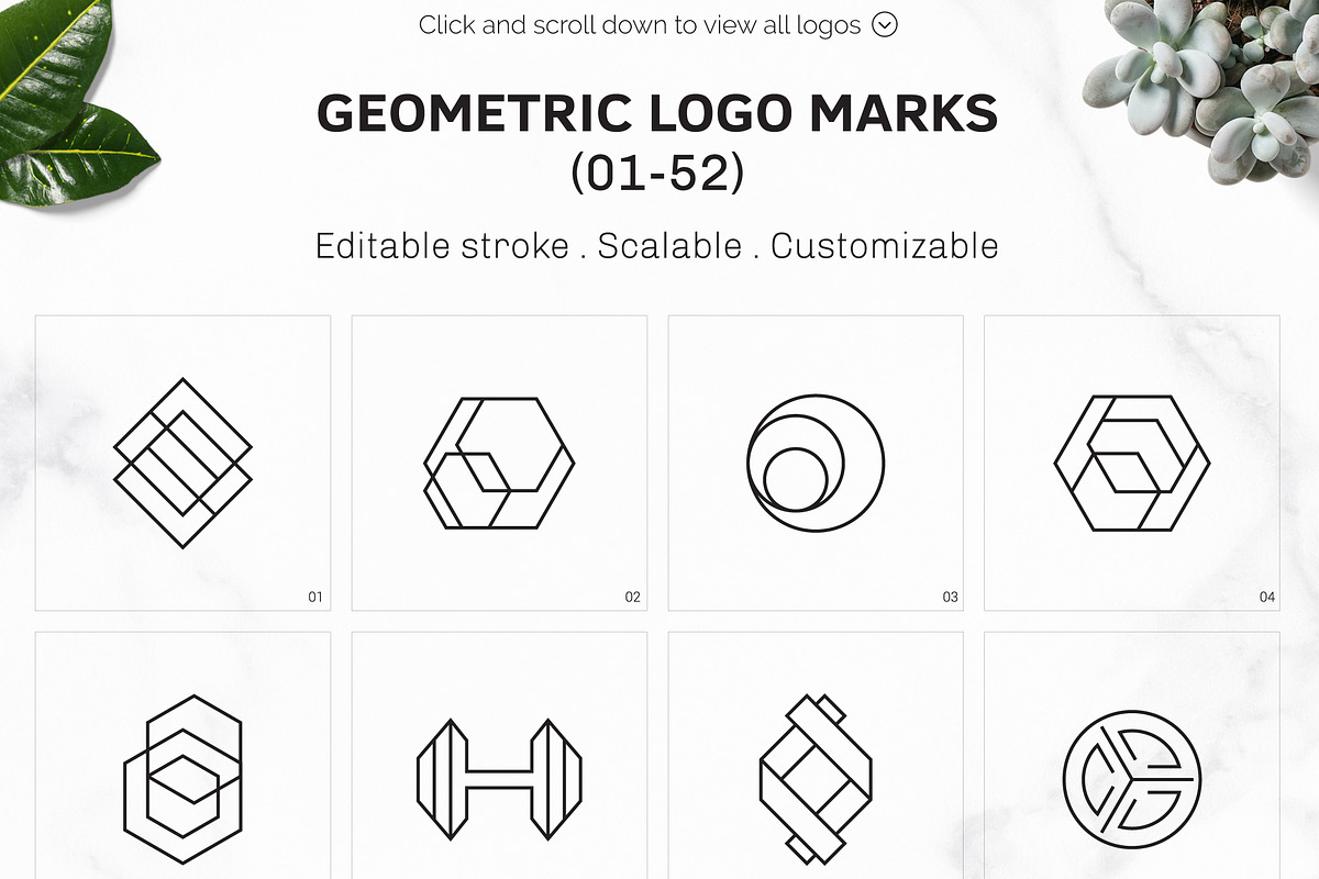 300 Geometric Premade Logo Bundle, a Branding & Logo Template by XpertgraphicD (Photo 5 of 63)