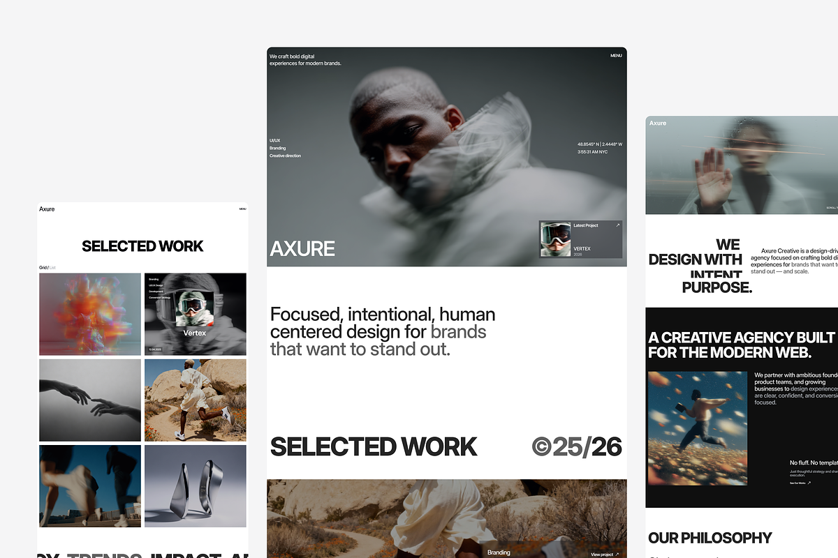 Axure - Portfolio & Agency Figma UI, an UI Kit Template by TNCFlow (Photo 1 of 5)