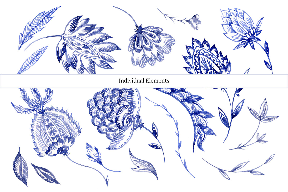 LUXURY BATIK, Watercolor set!, a Pattern Graphic by HannaStudio (Photo 10 of 10)