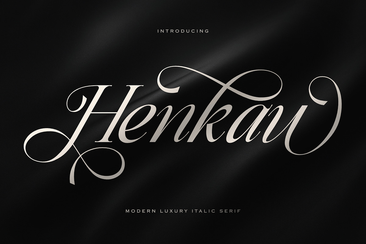 Henkau - Modern Luxury Italic Serif, a Serif Font by Sealoung (Photo 1 of 9)