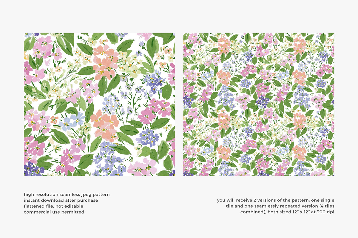 wildflower seamless pattern bundle, a Pattern Graphic by Patishop Art (Photo 9 of 15)