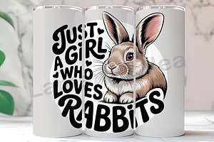 Just A Girl Rabbit 20oz Tumbler, an Arts & Entertainment Photo by LamanAzalea