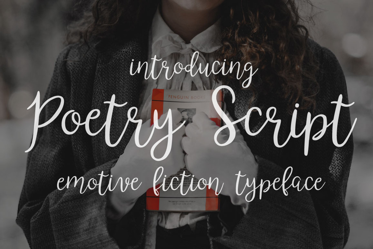 Poetry&Fiction novel font duo preview 2