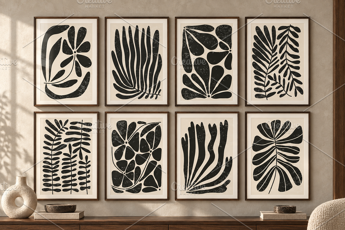 48 Botanical Mid Century Prints, a Background Graphic by C Design Studio (Photo 4 of 12)
