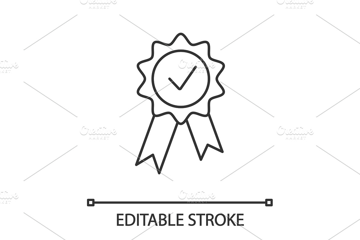Award medal linear icon, an Outline Icon by IMG Visuals