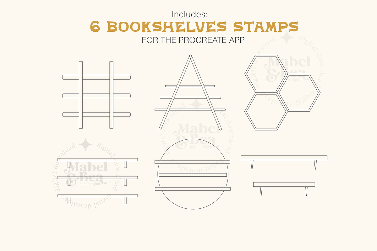 The Library Creator Stamp Brushes, a Brush Add-On by Mabel & Bea (Photo 3 of 8)