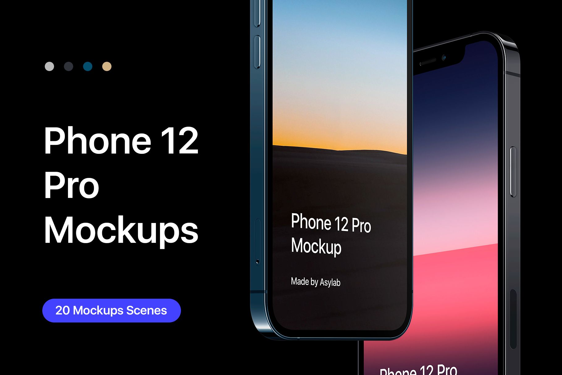 Phone 12 Pro - 20 Mockups Scenes, An Iphone Mockup By Asylab