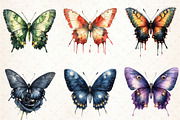 Gothic Butterfly Clipart PNG Graphic, an Illustration by Libby Wishes (Thumbnail 3 of 5)