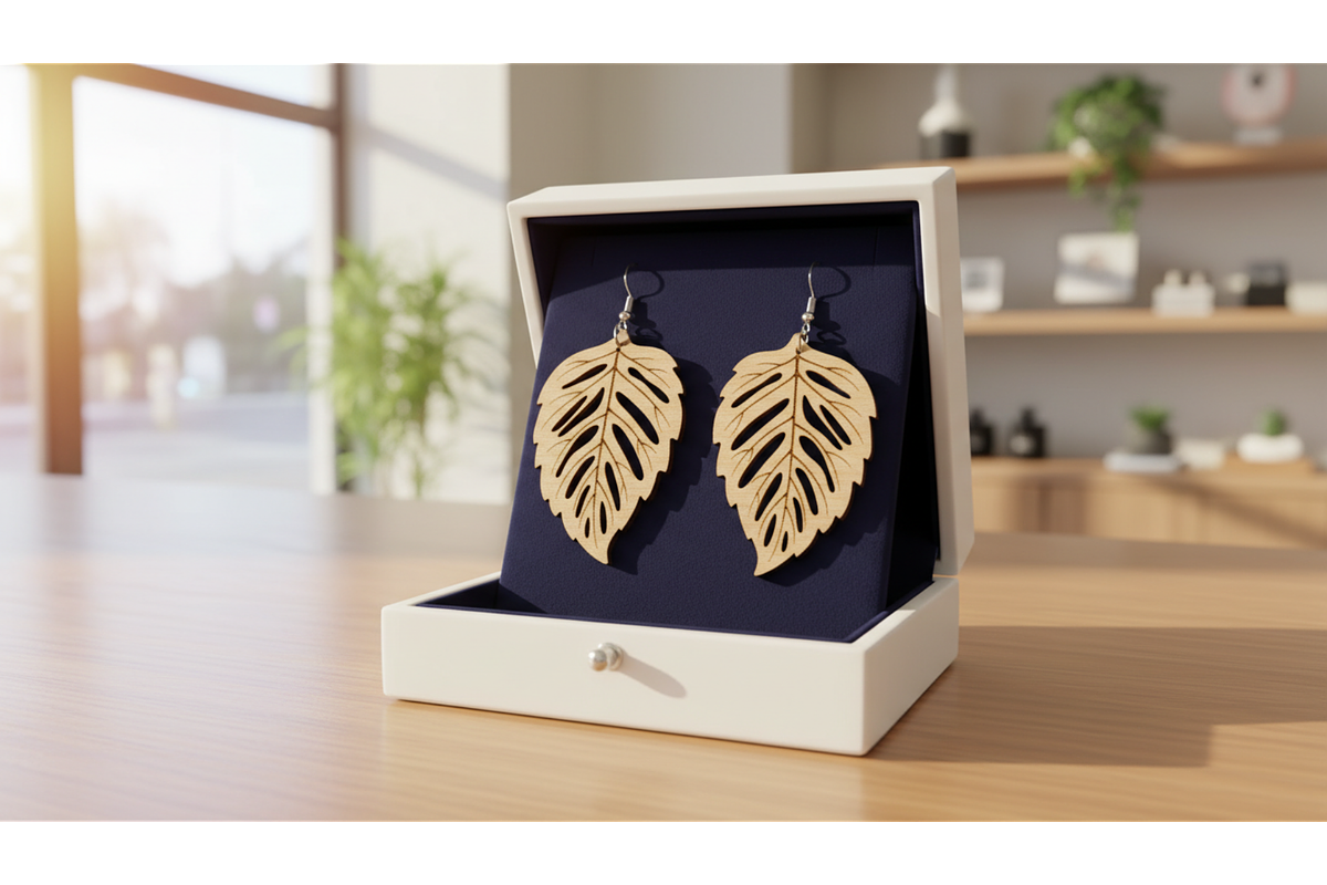 Laser Cut Ornament Earrings, an Illustration by hafijul (Photo 6 of 11)