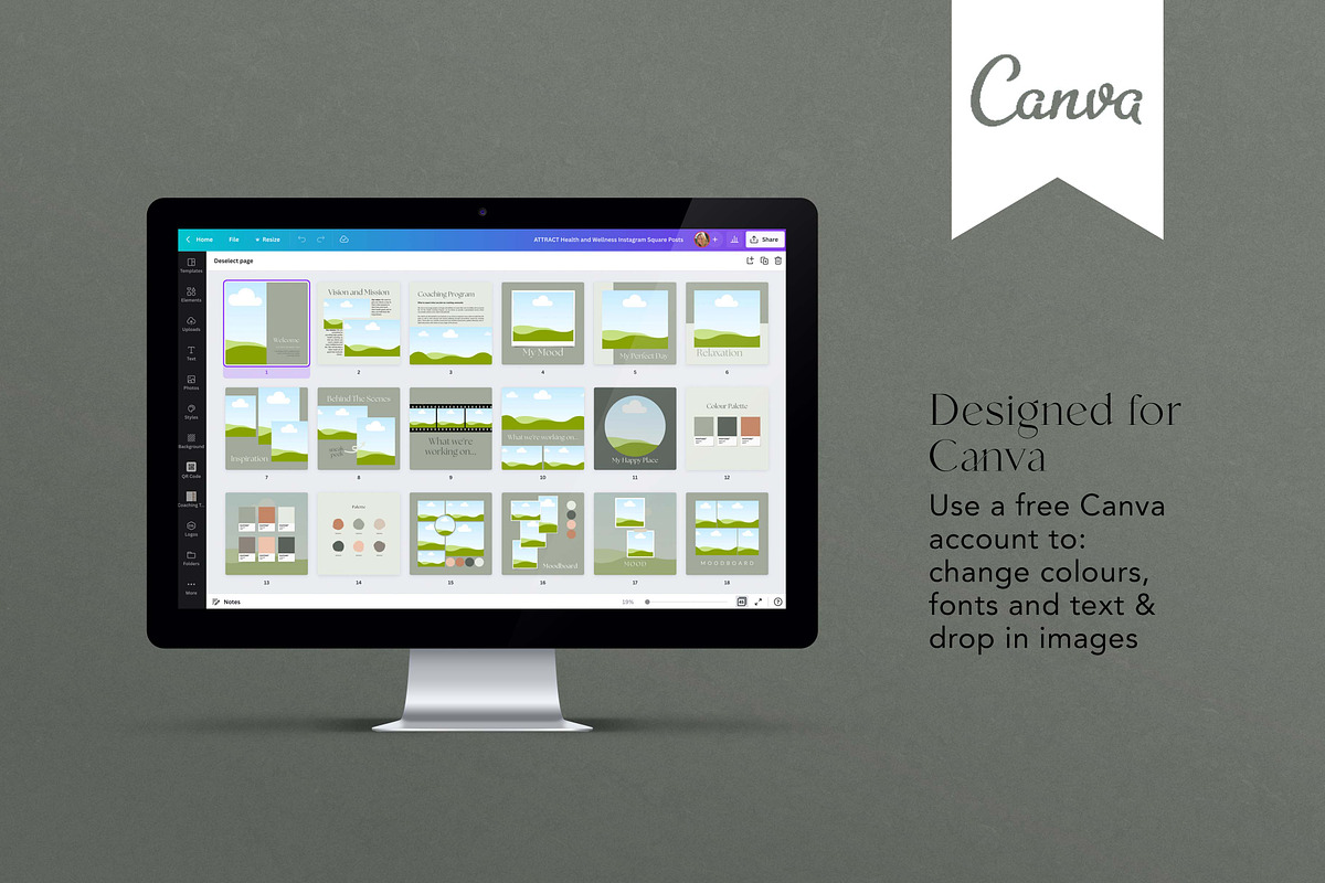Health Coach Instagram Templates, a Templates & Theme by Miri Campbell (Photo 16 of 18)