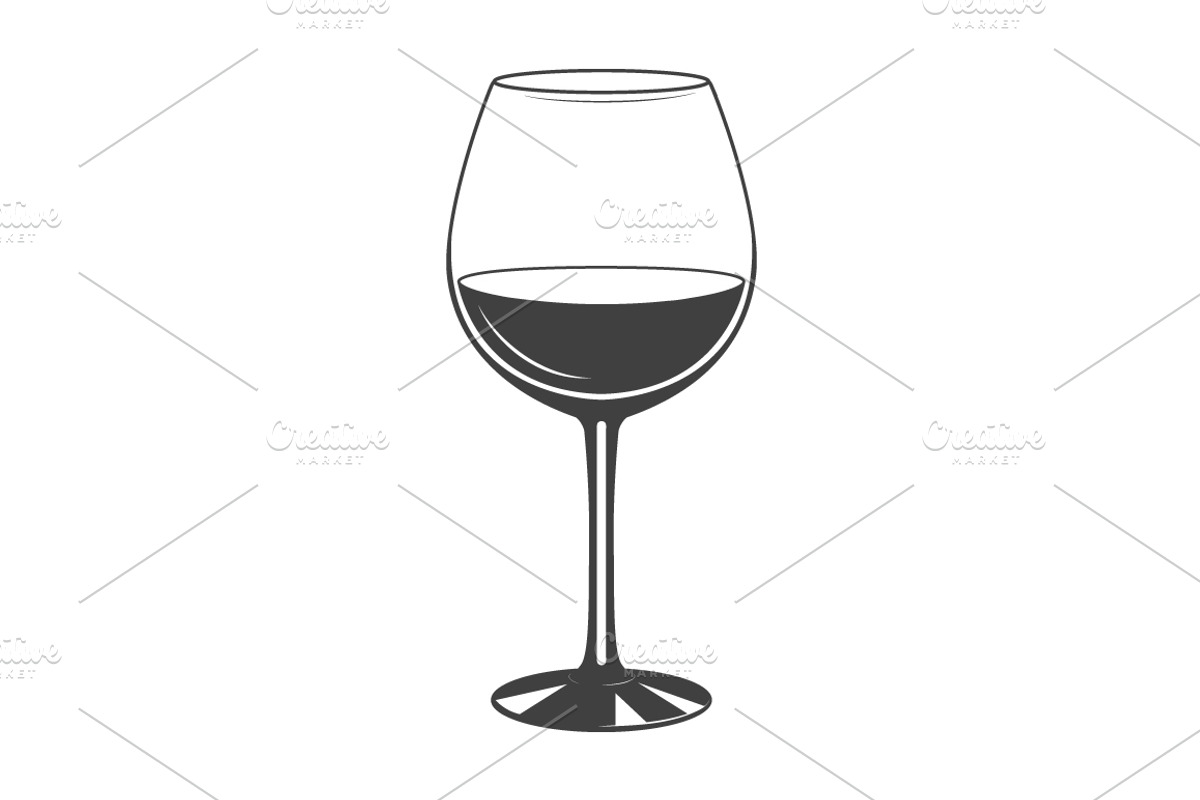 Wine Set. Monochrome Icons, Elements, a Food Illustration by Gomolach (Photo 7 of 13)