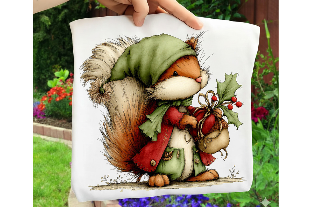 Whimsical Christmas Animals Clipart, an Illustration by OK Design (Photo 2 of 6)