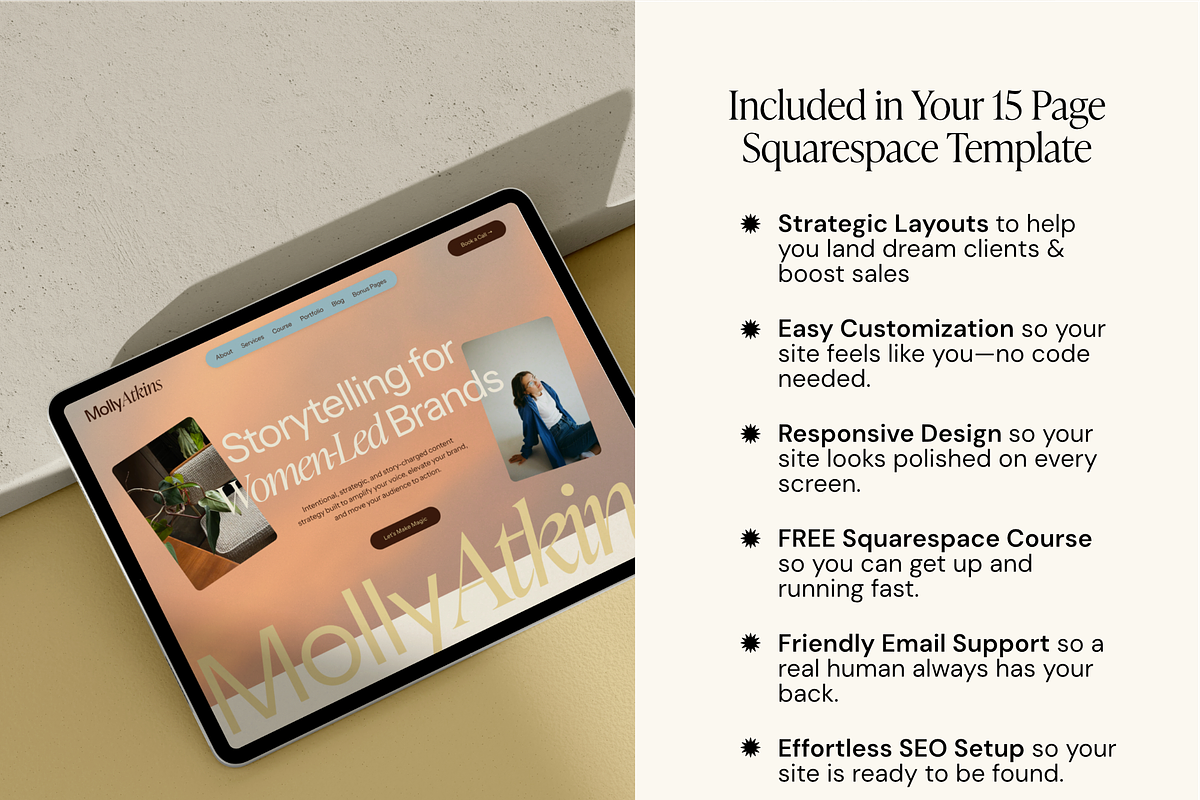 Molly Squarespace 7.1 Template, a Squarespace Template by Studio Heythere (Photo 5 of 9)