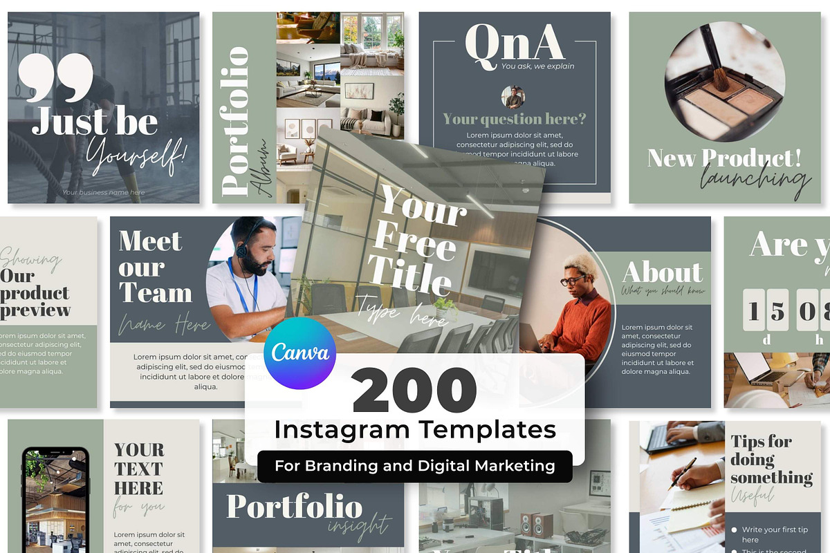 Modern Canva Instagram Template, a Social Media Template by Everyday Perfection (Photo 1 of 8)