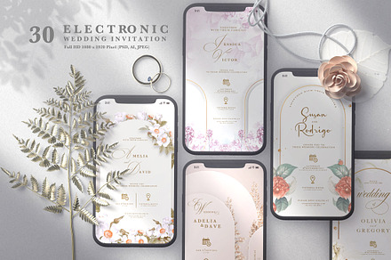 30 Digital Wedding Invitation