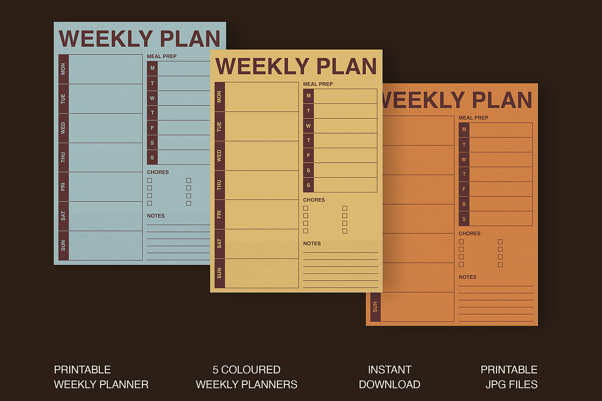 Printable Weekly Planner, a Templates & Theme by StudioClub (Photo 1 of 5)