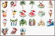 Watercolor Christmas In July Clipart, an Illustration by Sublimation Artist (Thumbnail 3 of 6)