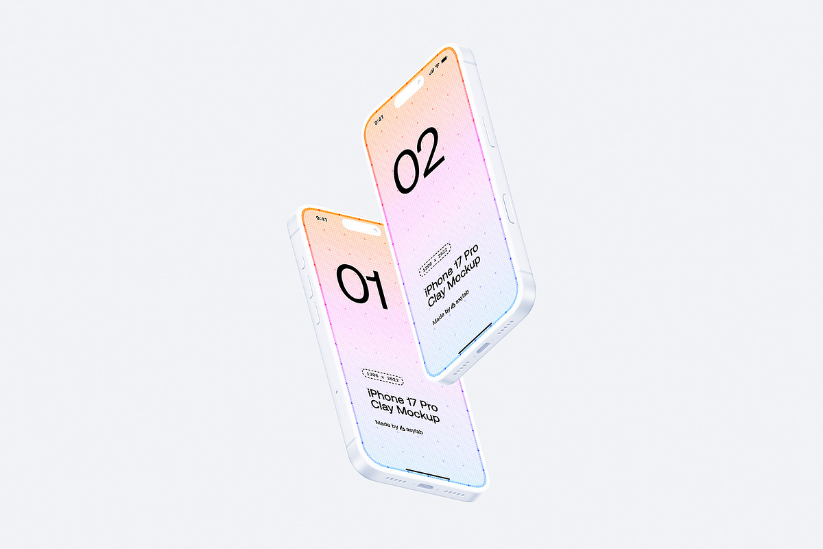 iPhone 17 Pro Clay - 24 Mockups, an iPhone Mockup by Asylab (Photo 33 of 61)