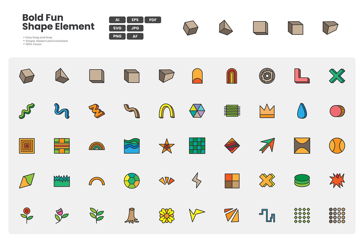 Bold Fun Shapes Icon Pack, a Duotone Icon by erifqizeicon (Photo 2 of 3)