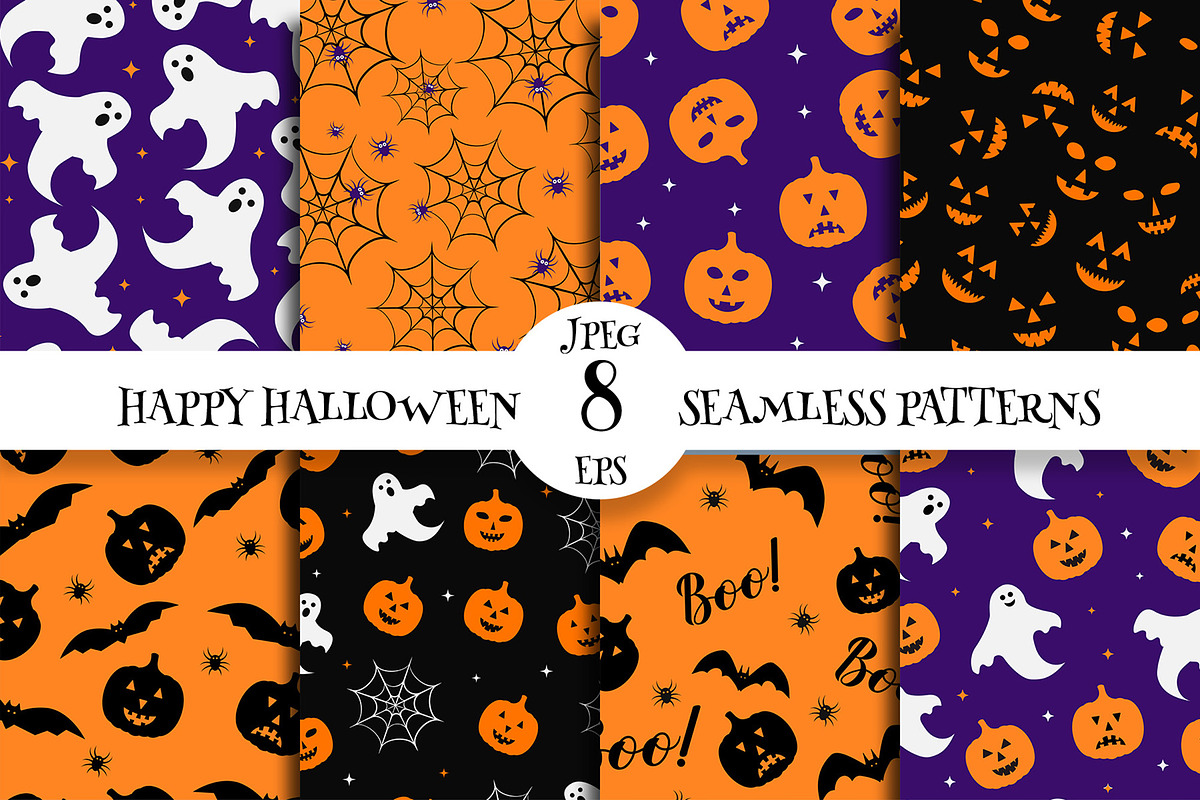 Halloween Seamless Pattern Bundle, a Pattern Graphic by LaBelezokaDesign (Photo 1 of 3)