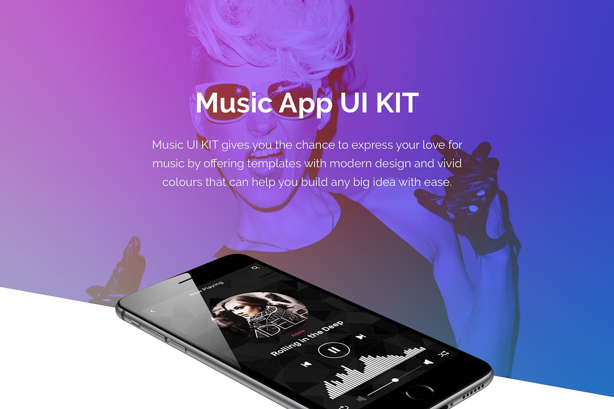Soundify Music App UI Kit, an UI Kit Template by Designerbundle