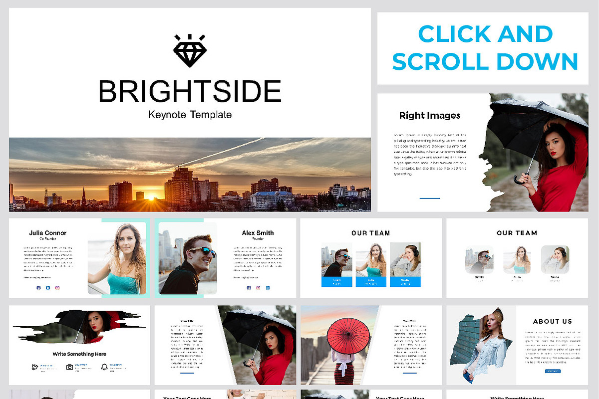 Brightside Keynote Template, a Presentation Template by Yellowplate