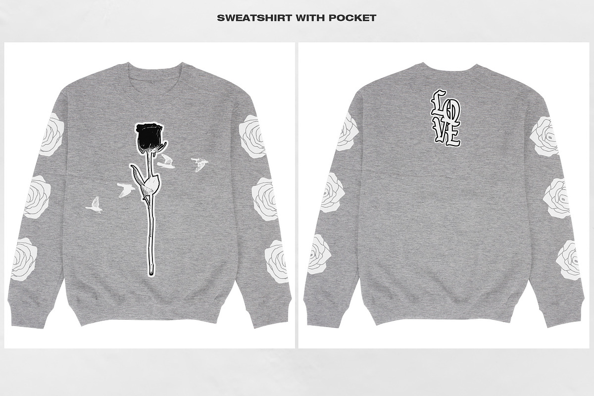 SWEATSHIRT MOCKUP + POCKET, a Merchandise Mockup by DaldSgh (Photo 2 of 10)
