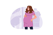 Pregnant women, motherhood set, a Person Illustration by PaperTrident (Thumbnail 2 of 9)