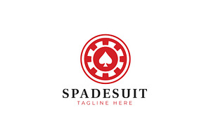 Playing Card Spade Suit Logo Casino, a Branding & Logo Template by Signatoro