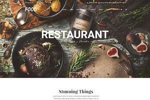 Food Restaurant Bar WordPress Theme