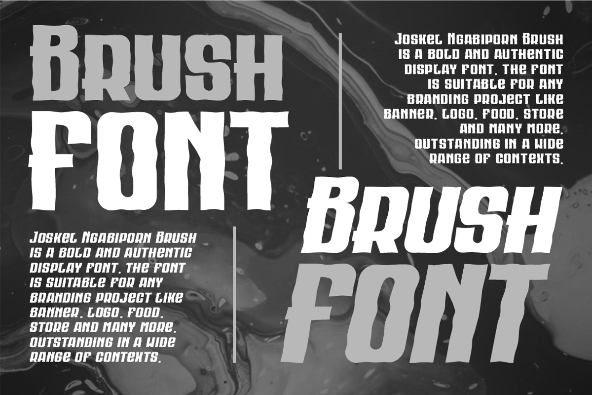 Joskel Ngabiporn Brush, a Handwritten Font by QR Design Studio (Photo 3 of 10)