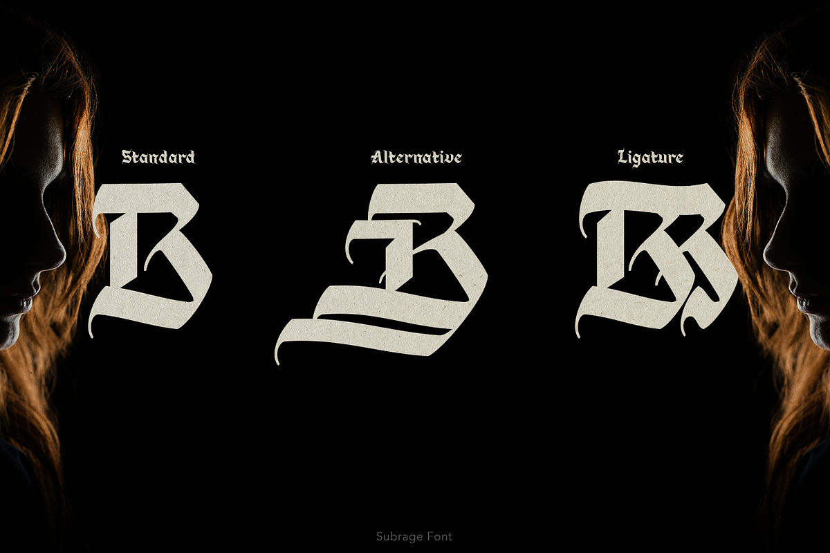 Subrage Blackletter, a Blackletter Font by TypeClassHeroes (Photo 7 of 15)