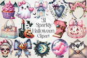 Coquette Sparkly Halloween Clipart, an Illustration by DreamPrint404 (Thumbnail 1 of 5)