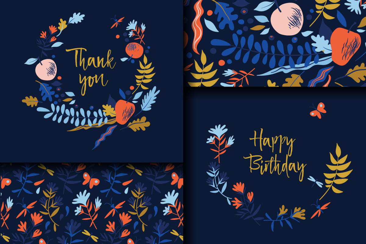 Autumn pattern & cards, a Card Template by Vera Holera (Photo 2 of 3)