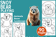 Snoy Bear Playing Coloring Pages, an Animal Illustration by martinblan (Thumbnail 1 of 4)