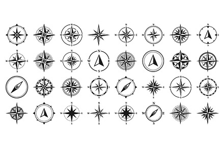 Vintage marine wind rose, nautical, an Object Graphic by 32pixels