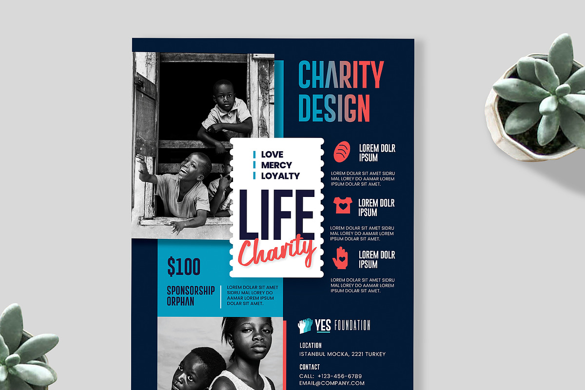 Charity Flyer Template, a Flyer Template by Satgur Graphic Design (Photo 4 of 5)