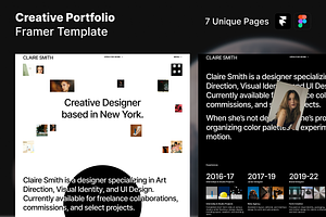 Creative Portfolio Framer Template, an UI Kit Template by Rozepaars Design