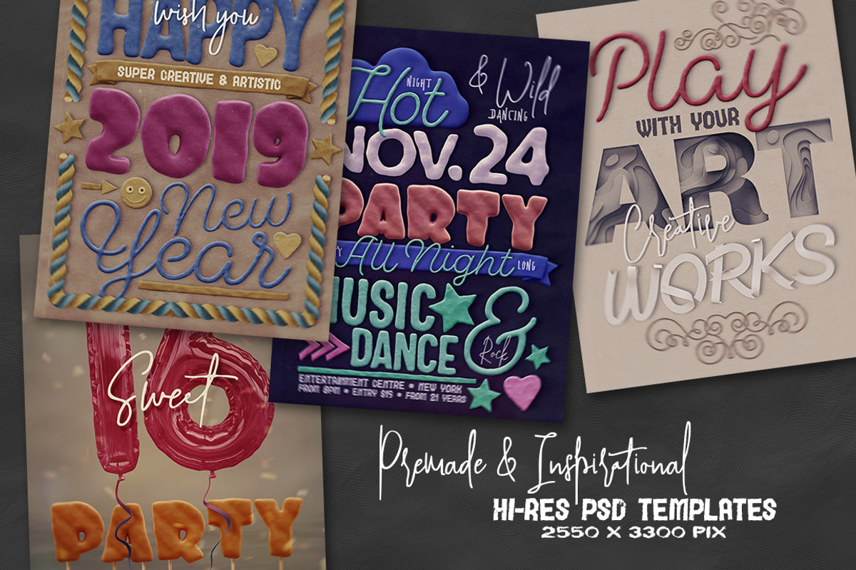 Plasticine Typography Creator, a Background Graphic by TVartworks (Photo 9 of 42)